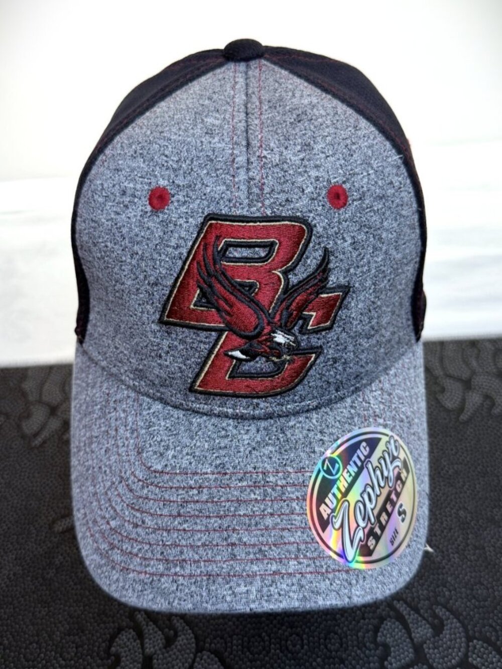 Zephyr Boston College Eagles Gray/Black Cap Men's Size Small